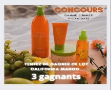 A gagner : 3 coffrets de 4 soins California Mango