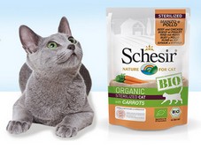 64 paquets gratuits de nourriture chat Schesir