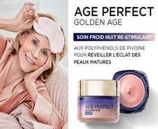 SAMPLEO : 100 soins Nuit Age Perfect Golden Age gratuits