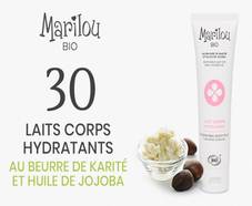 30 laits corps hydratants Marilou Bio gratuits