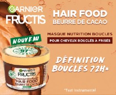 Garnier Fructis : 100 Masques Hair Food Beurre de Cacao gratuits