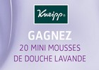 20 Mini Mousses de Douche Lavande Kneipp à gagner !