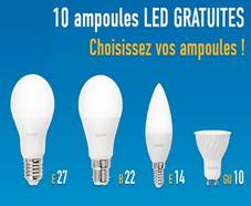 10 ampoules LED gratuites 