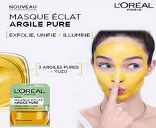 Masque Eclat Argile Pure L’Oréal Paris : 100 gratuits à tester