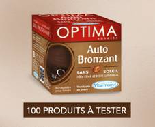 Optima Autobronzant : 100 produits gratuits à tester 