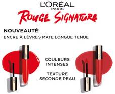Encre à lèvres Rouge Signature de L’Oréal : 100 gratuites