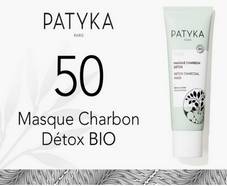 Masque Charbon Détox Bio Patyka : 50 gratuits