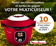 Jeu Auchan : 10 multicuiseurs MOULINEX Cookeo+ offerts