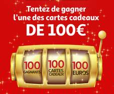 Auchan : 100 cartes cadeaux de 100 € à gagner !