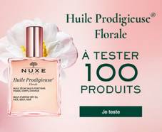 Huile Prodigieuse Florale Nuxe : 100 produits gratuits