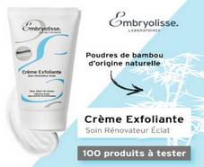 100 crèmes Exfoliantes Embryolisse gratuites