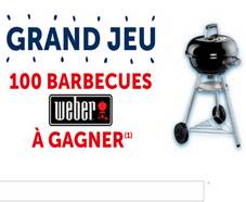 100 Barbecues WEBER offerts