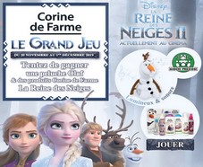 GRAND JEU CORINE DE FARME : 20 coffrets de produits La Reine des Neiges (gels douche, shampoings, sprays, parfums...) & Peluches OLAF à gagner !