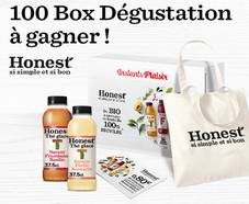 100 box gratuites de boissons & totebag Honest