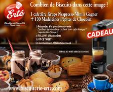 A gagner : 1 machine à café Krups + 100 madeleines Pépites de Chocolat