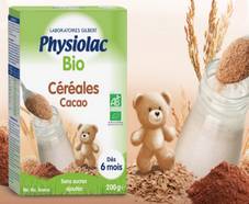 30 boites gratuites de Céréales Cacao Physiolac Bio