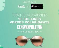En jeu : 25 paires de lunettes solaires Cosmopolitan (89€)