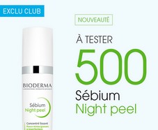 500 soins Bioderma SEBIUM NIGHT PEEL gratuits !