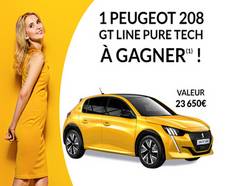 A gagner : 1 Voiture Peugeot 208 GT Line PureTech de 23650€