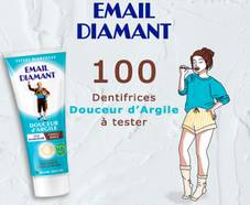 100 dentifrices gratuits EMAIL DIAMANT Douceur d’Argile