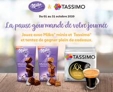 3 coffrets gourmands Tassimo & Milka offerts (avec machine à café et paquets de biscuits) 