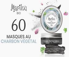 60 masques au charbon végétal Marilou Bio offerts