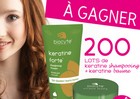 200 lots gratuits : baume + shampoing Keratine Forte