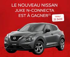 A gagner : 1 voiture Nissan Juke N-Connecta de 25’340€ !