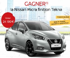 A gagner : 1 Nissan Micra de 24’180€ !