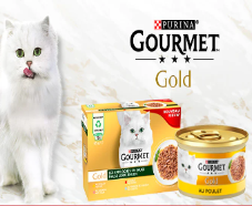 4 Echantillons gratuits chats à recevoir : Purina Gourmet Gold